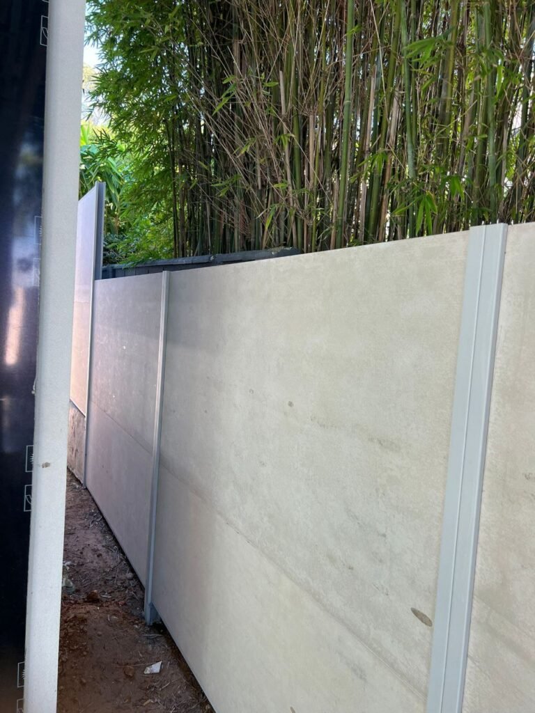 Slim walls Modular fencing in Sydney