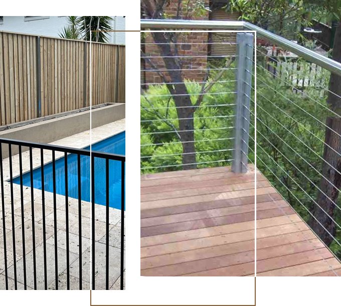 Pool fence Installation, Timber capped fences and decks built with rails in Sydney