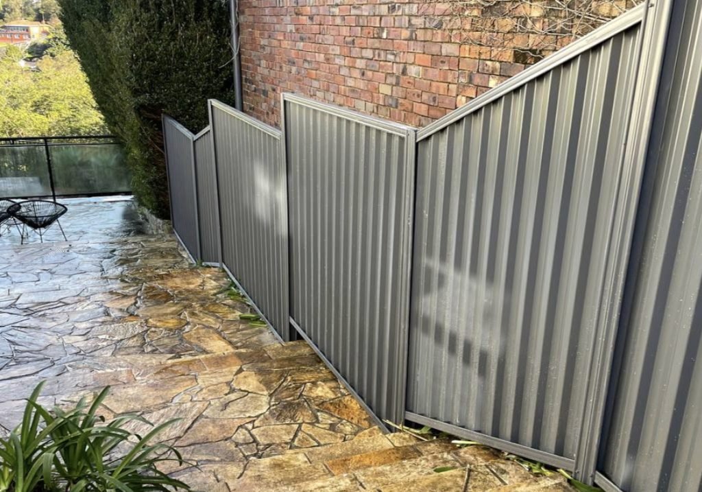 Grey Colorbond Fence Installation in Artarmon, Sydney