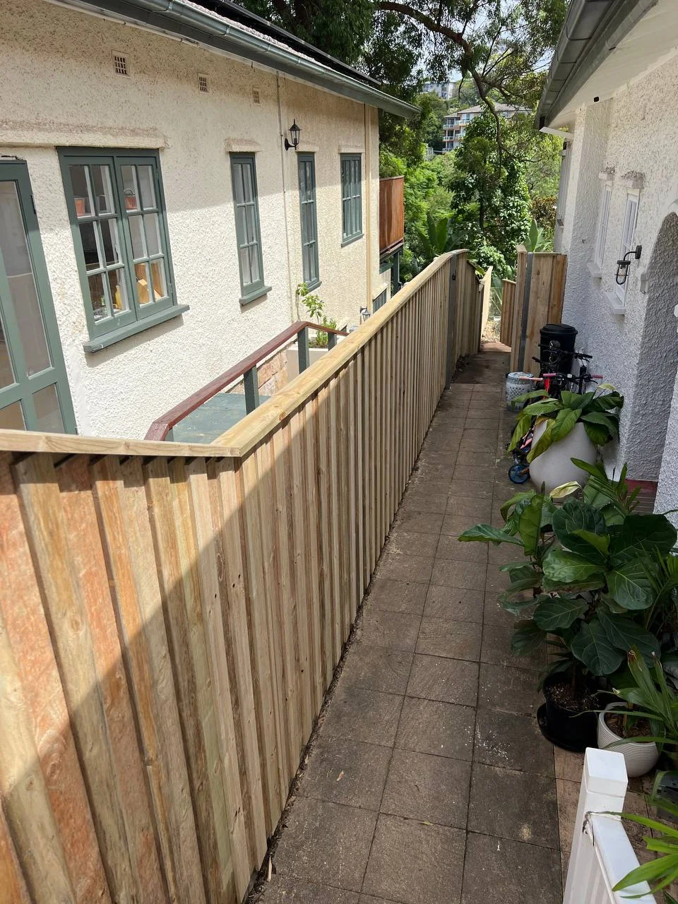 boundary fences between houses